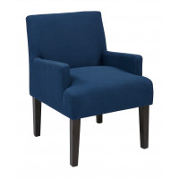 OSP Home Furnishings MST55-W17 Main Street Guest Chair in Woven Indigo Fabric